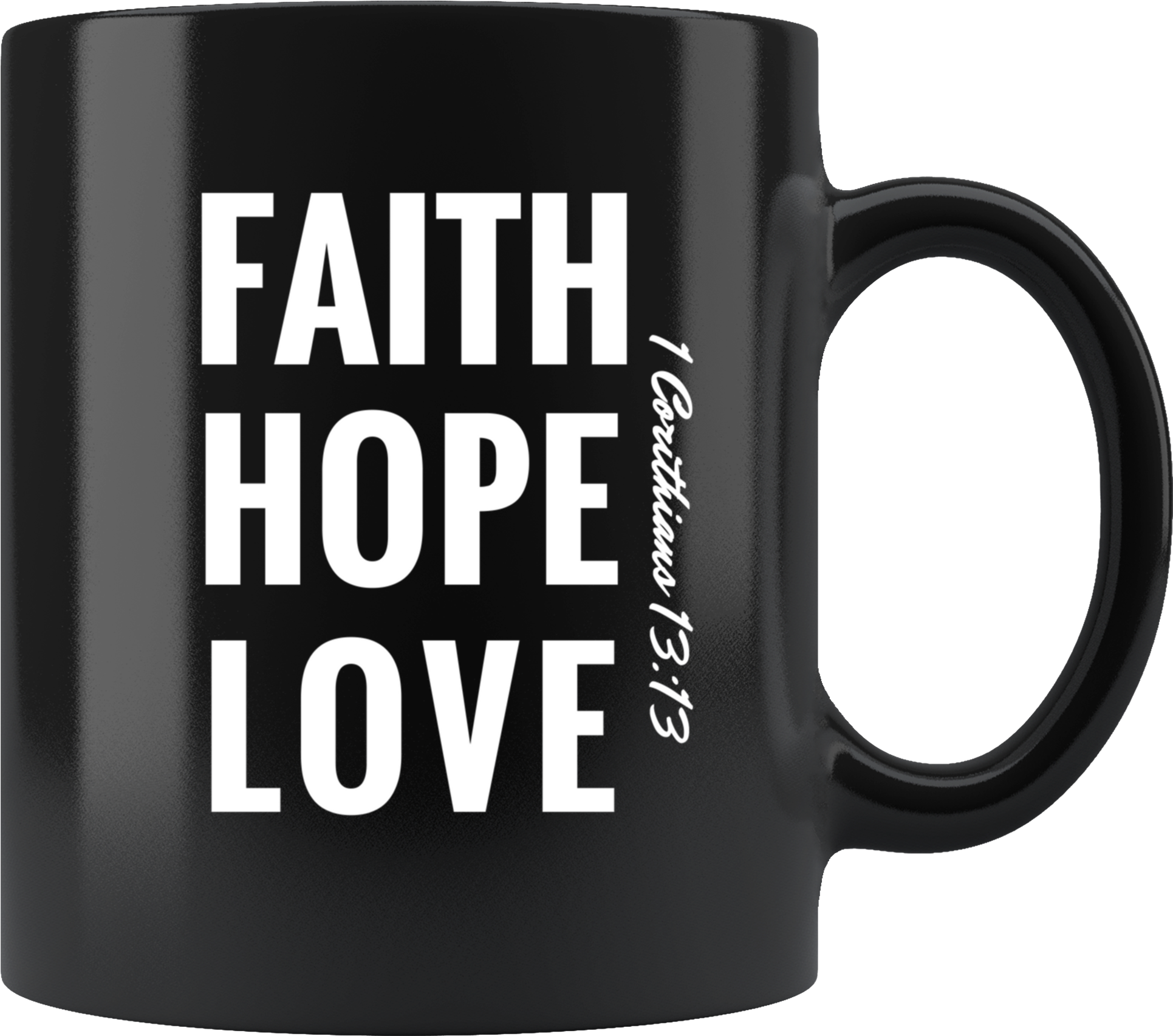 Faith Hope Love Black Mug - Im A Developer (2000x2000), Png Download