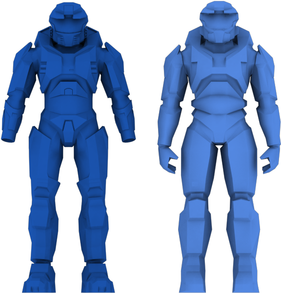 I've Rendered My Rendition Next To The Stock That Comes - Figurine (600x800), Png Download