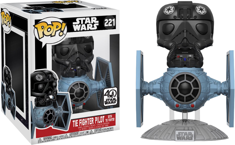 Tie Fighter Pilot With Tie Fighter Deluxe Funko Pop - Funko Pop Star Wars Tie Fighter (911x562), Png Download