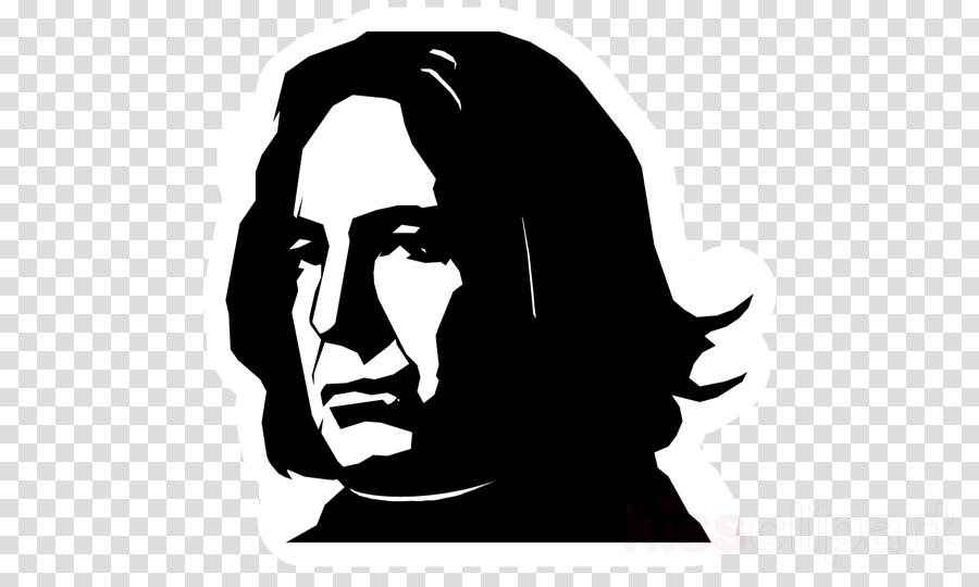 Harry Potter Silhouette Clipart Harry Potter And The - Harry Potter - Severus Snape Silhouette - Vinyl Macbook (900x540), Png Download