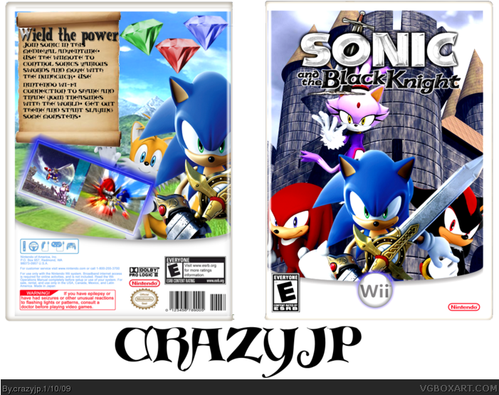 Sonic And The Black Knight Wii Box Art Cover Crazyjp - Sonic And The Black Knight (700x560), Png Download