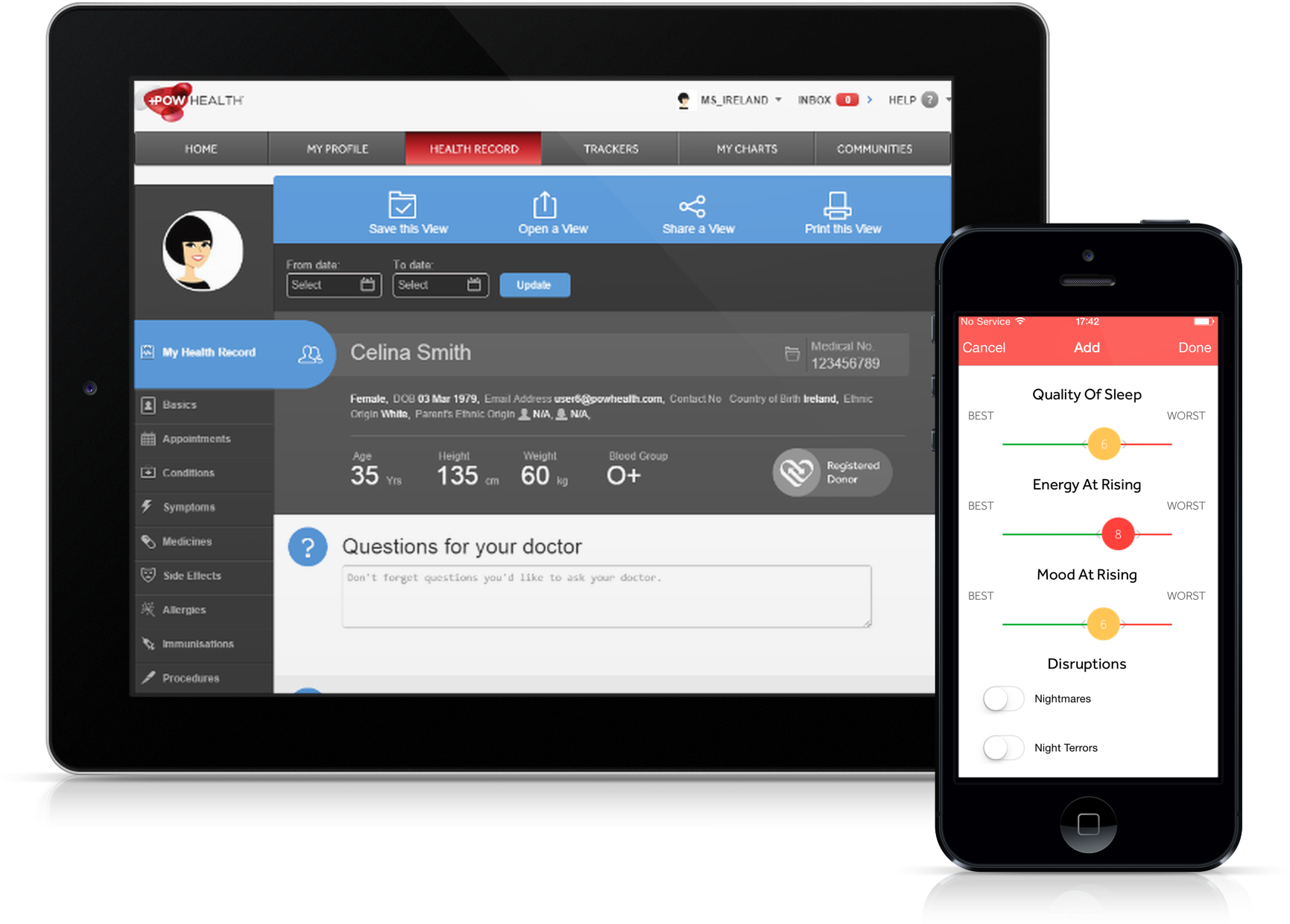 Pow Health Tablet Phone Image - Iphone 5 (1920x1440), Png Download