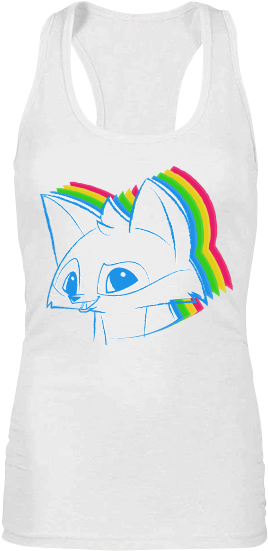 Rainbow Fox Tank - Fox Tank Company (500x700), Png Download