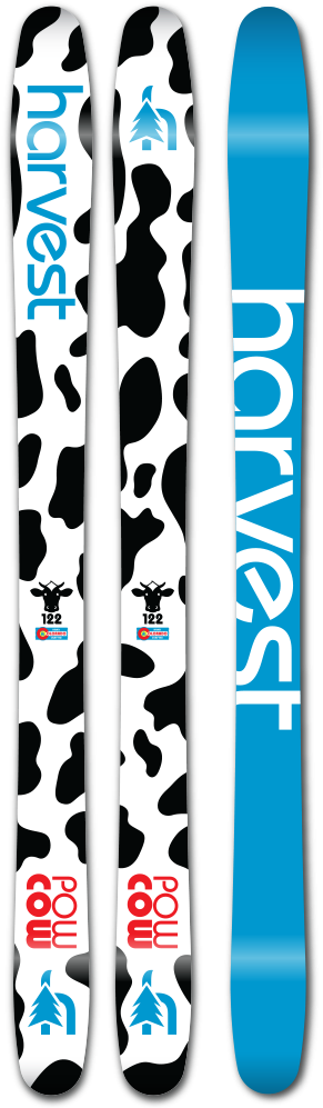 Powcow - Pow Cow Ski (320x1000), Png Download