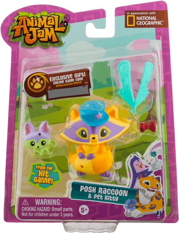 Posh Raccoon And Pet Kitty Posh Raccoon And Pet Kitty - Animal Jam Sunny Bunny And Pet Ducky (654x800), Png Download