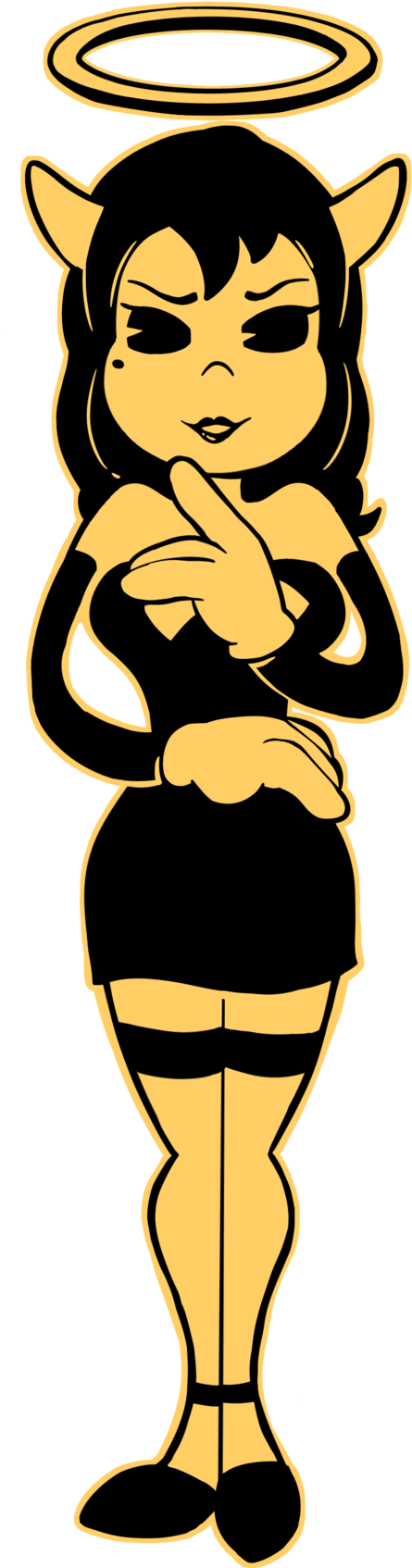 #bendy And The Ink Angel Batim#alice Angel#fanart#my - Bendy Fanarts (1280x1707), Png Download