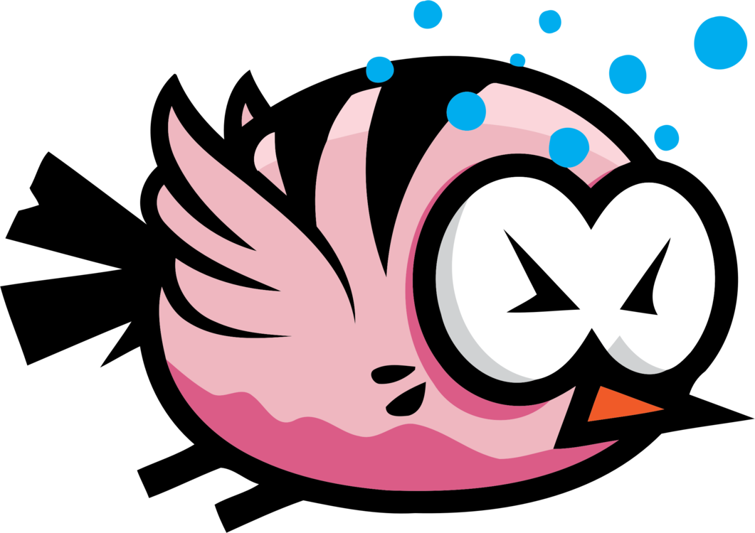 Flappy Bird Flight Airplane Wright Flyer - Bird 2d (1061x750), Png Download