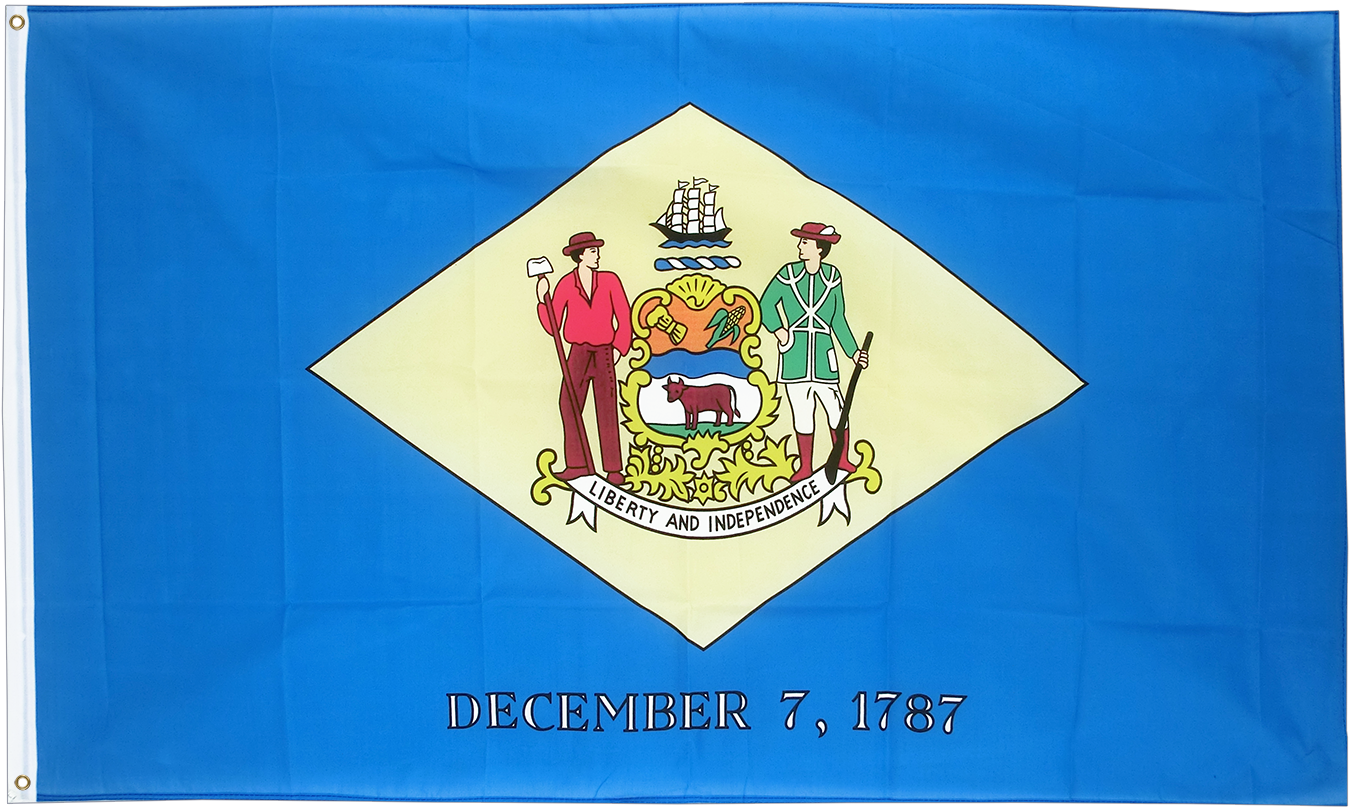 Sold Without Decoration - Cheap Delaware Flag - 2x3 Ft (1500x1000), Png Download