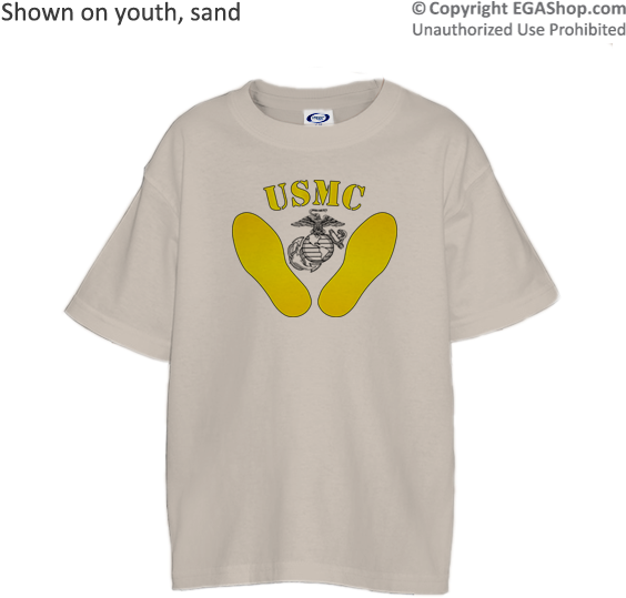 The Yellow Footprints From Boot Camp With The Eagle, - Navy Sign (600x600), Png Download