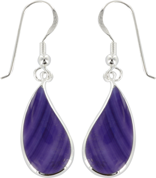 Sil Curve Tear Purple Shell Er - Earrings (800x800), Png Download