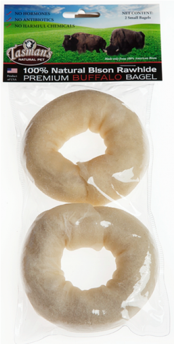 Tasmans Bison 3-4 Small Bagels 2 Pack - Tasman's Premium Bison Bagels Rawhide Dog Chews, Small (540x676), Png Download