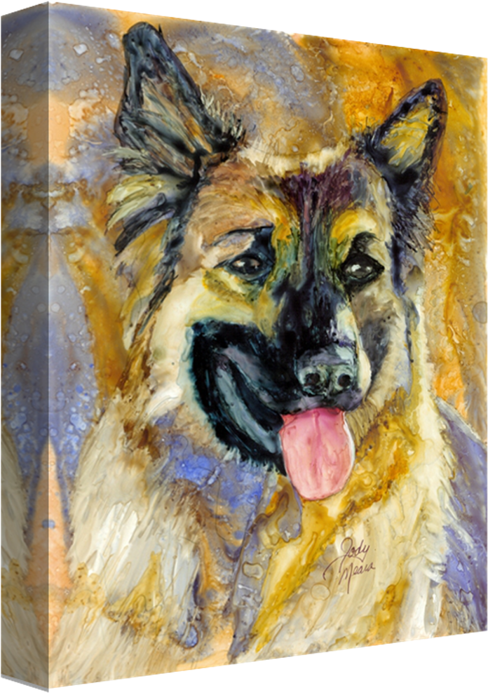 Troy German Shepherd Stretched Canvas - Rainbow Card Company Lc147tr 20 X 30 (915x1200), Png Download