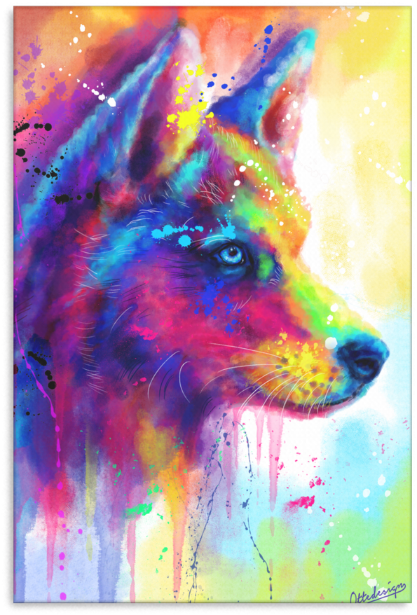 Husky Canvas Wrap 1503-2 - Painting (900x900), Png Download