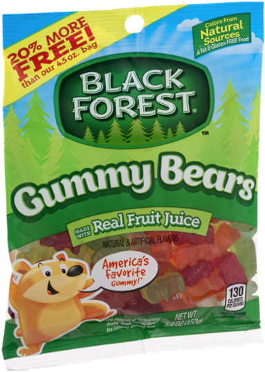Black Forest Gummy Worms - 5.4 Oz Bag (600x600), Png Download