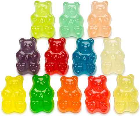 12 Flavor Gummi Bears - Albanese Candy, 12 Flavor Gummi Bears, 5 Pound Bag (500x500), Png Download