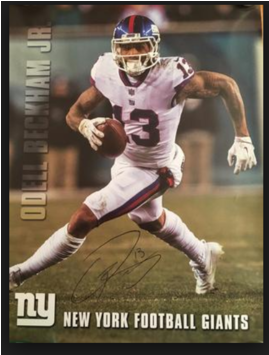 Odell Beckham Jr Autograph Poster (594x354), Png Download
