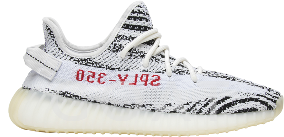 Yeezy Boost V Zebra Adidas Cp White - Yeezy Boost 350 V2 Zebra (1100x1100), Png Download