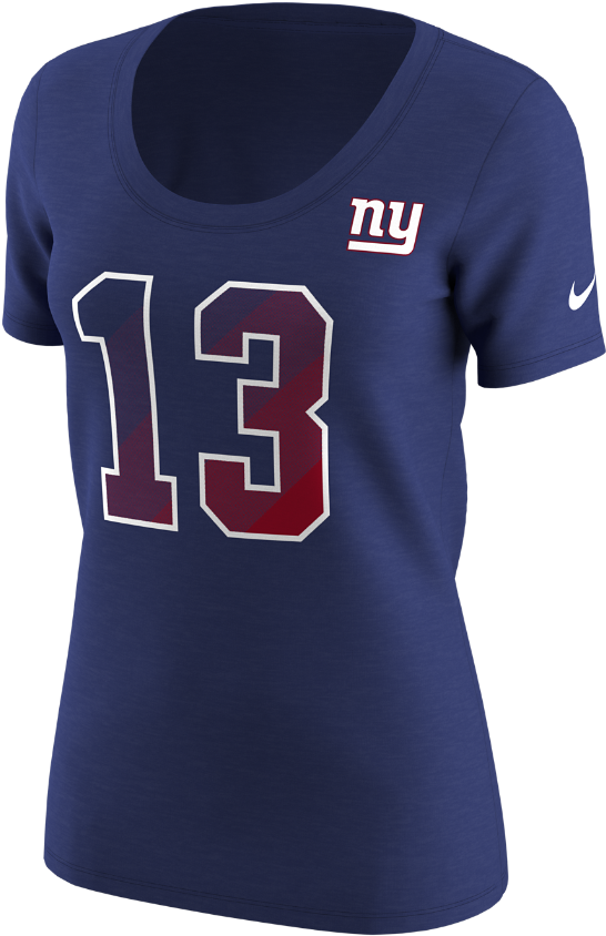 Nike Prism Flash Name And Number Women's T-shirt Size - Logos And Uniforms Of The New York Giants (1000x1000), Png Download