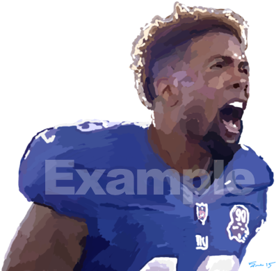 Odell Beckham Jr Sketch - Odell Beckham Jr. (400x402), Png Download