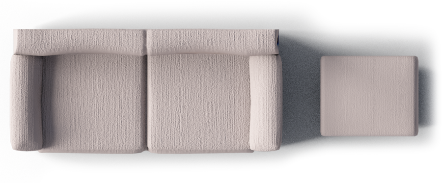 Sofa Top View Png Clipart Table Couch Chair - Sofa Top View Png (900x373), Png Download