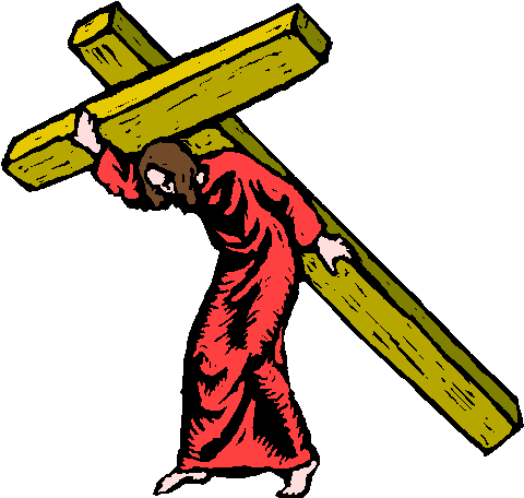 Pics Photos Jesus Christ On - Jesus Carrying Cross Png (490x466), Png Download