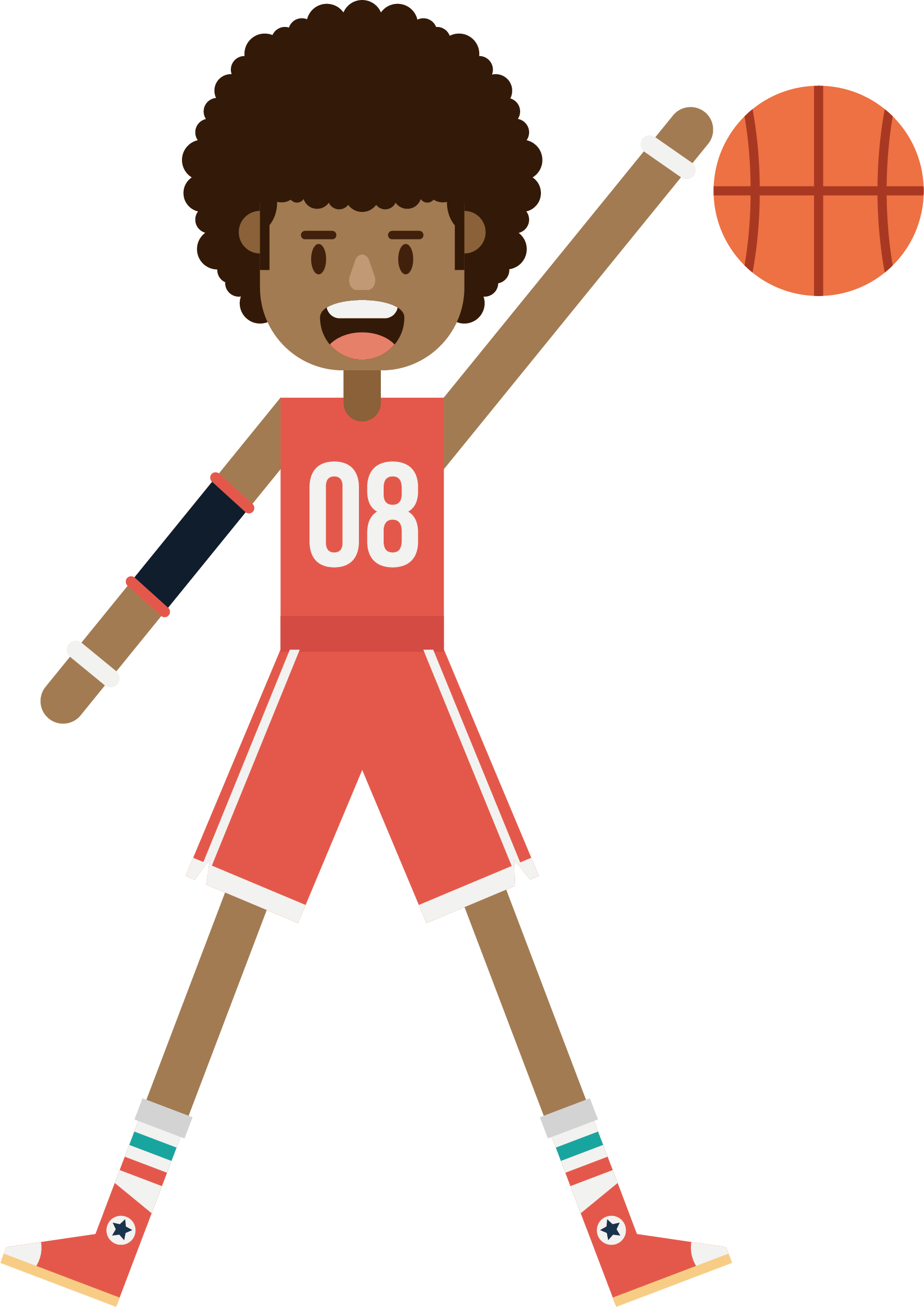 Basketball Player Athlete Basketball Court - Jugadores De Basketball Vector (1645x2326), Png Download