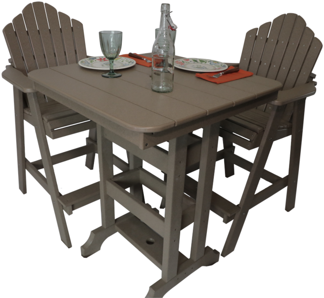 32" Square Counter Height Table Set - Table (1000x666), Png Download