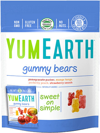Gummy Gluten Free Bears - Yum Earth - Natural Gluten-free Gummy Bears - 10 Packs (400x500), Png Download