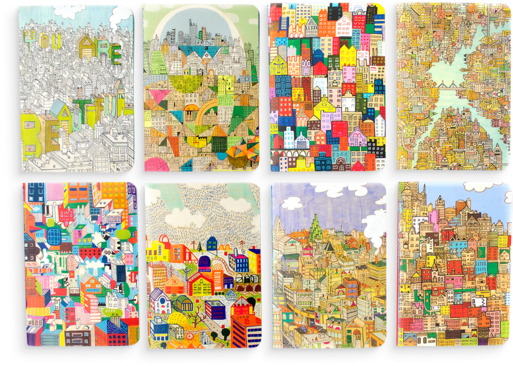 8 Urban Cities Pocket Pal Journals - Urban Journals And Planners By Ooly - Urban Cities (600x600), Png Download