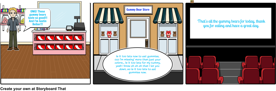 Oh I'm A Gummy Bear Yes I'm A Gummy Bear - Cartoon (1164x385), Png Download