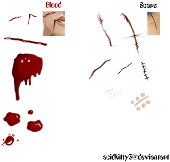 Pngs Favourites By Sachikoluver - Transparent Scars (370x350), Png Download