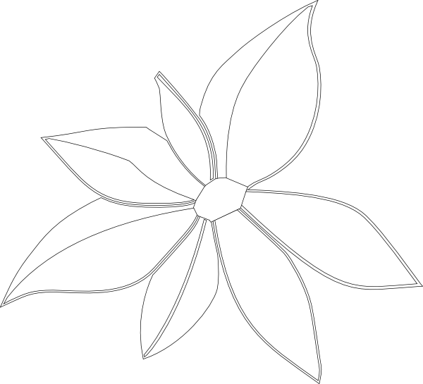 How To Set Use Flower Outline Imperfect Icon Png (600x545), Png Download