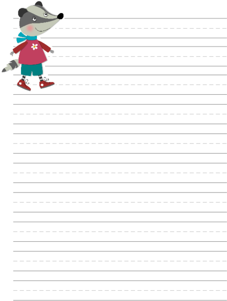 Create A Story To Fill This Free Handwriting Page - Cartoon (500x707), Png Download