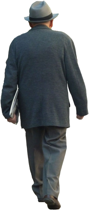 People Walking Away Png - Old People Png (386x750), Png Download