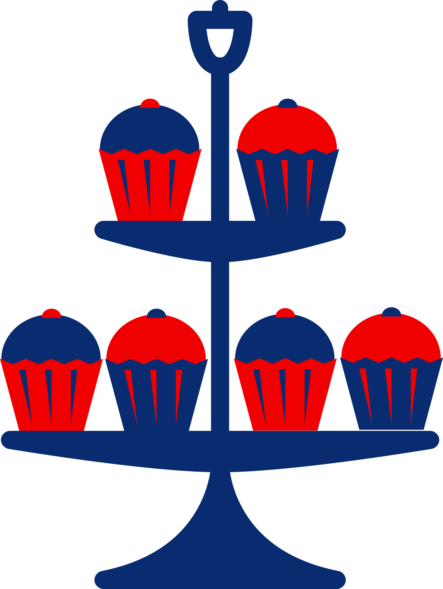 Big Image - Blue Cake Stand Clipart (1805x2400), Png Download