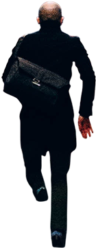 Man Walking Upstairs With Briefcase - People Walking Up Stairs Png (260x480), Png Download