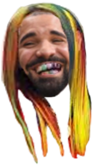 6ix9ine Hair Png Clip Art Black And White - Sticker (425x425), Png Download