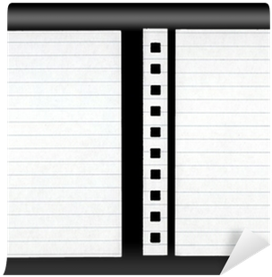 2 Small Sheets Of Lined Paper Isolated On Black Wall - Paper (400x400), Png Download