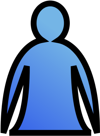 3d Clip Art Of A Single Gold Person Walking Away From - Individual Clipart (527x720), Png Download