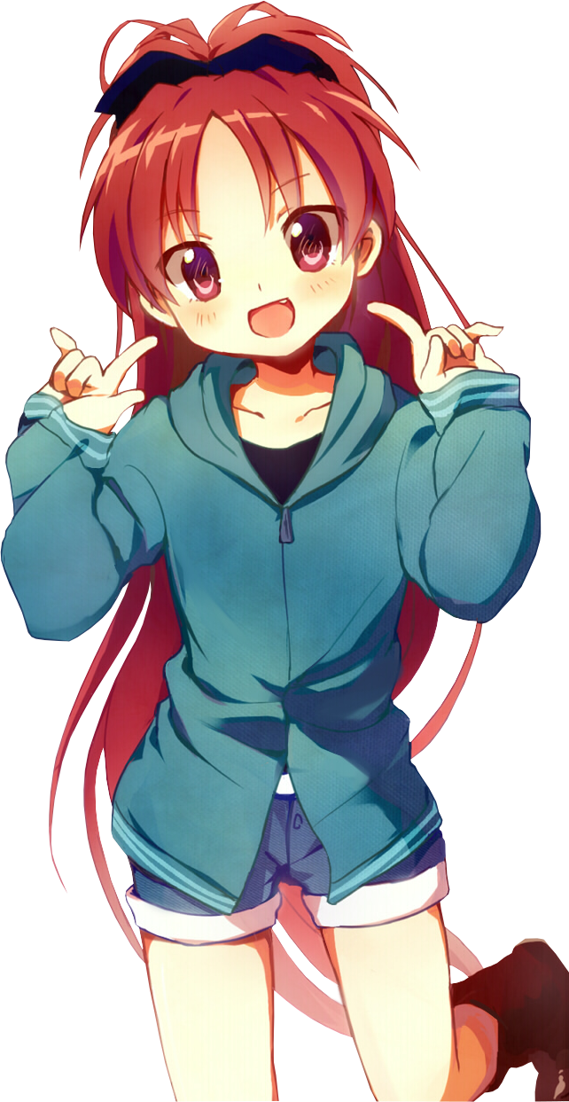Gabrielle - Little Red Haired Anime Girl (642x1243), Png Download