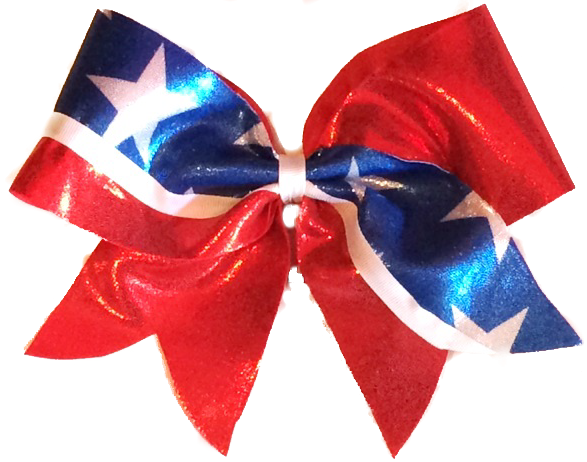 Red White And Blue Ribbon Png - Cheerleading (587x462), Png Download