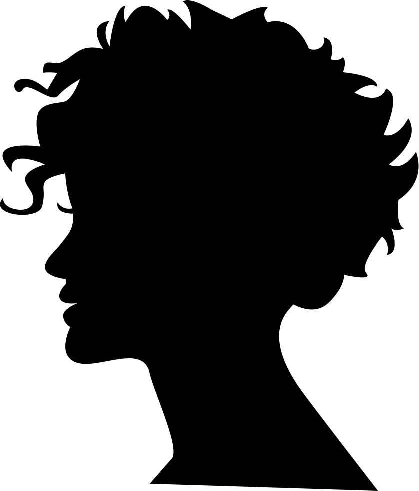 Woman Head Silhouette With Short Hair - Siluetas De Cabezas Png (838x980), Png Download