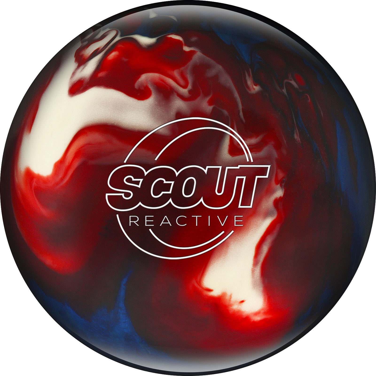 Scout/r - Red/white/blue - "" - Columbia 300 Scout Reactive Bowling Ball- Black (500x500), Png Download