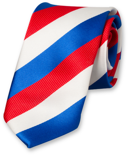 Red/white/blue Striped Tie - Cravate Bleu Blanc Rouge (524x524), Png Download