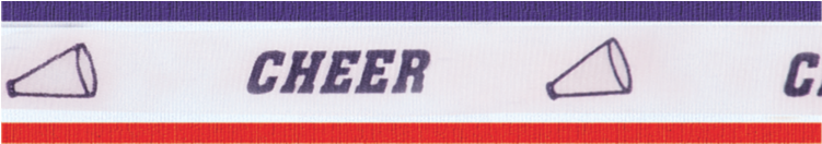 Cheer Red, White, Blue "v" Shape Sports Ribbons 7/8"x32" (750x750), Png Download