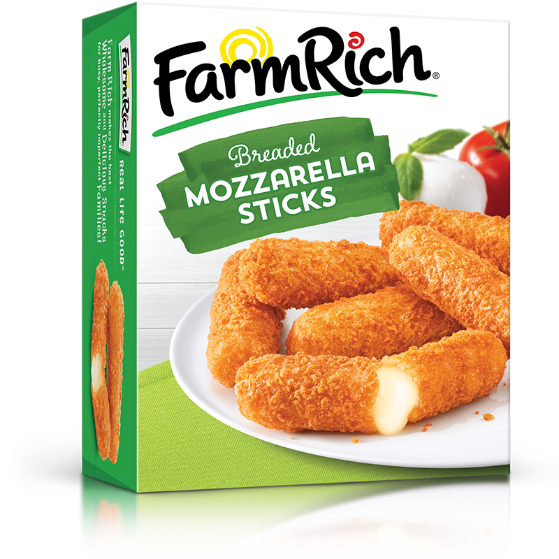 Mozzarella Sticks - Farm Rich Breaded Mozzarella Sticks - 24 Oz Box (800x800), Png Download