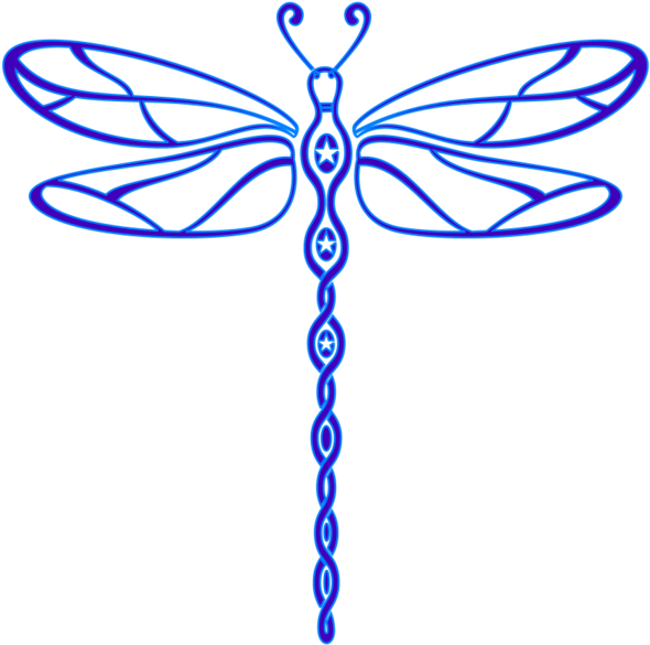 Dragonfly Clipart Blue Dragonfly - Clip Art Dragonfly (700x694), Png Download