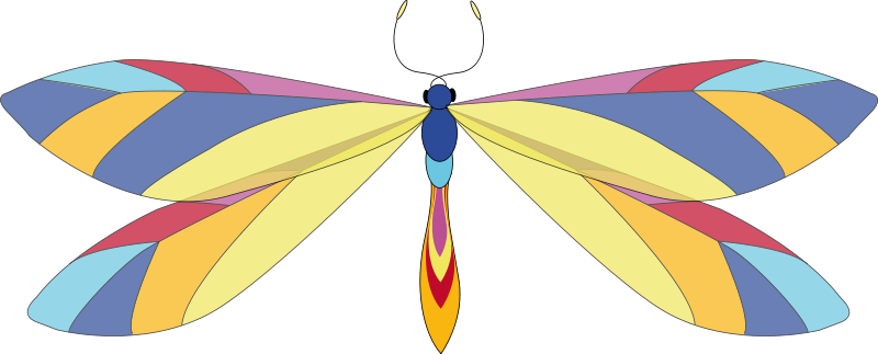 Dragonfly Clipart - Free Clip Art Dragonfly (800x323), Png Download