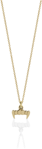Fang Charm Necklace - Colgante Con 2 Iniciales (500x500), Png Download