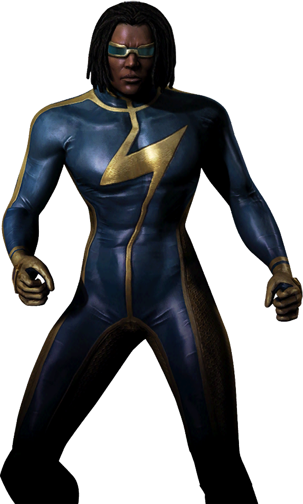 Injusticestatic - Static Shock Injustice Png (592x984), Png Download